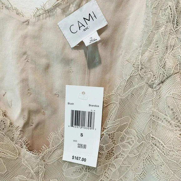 Cami NYC Lace Trim Cream Camisole - Picture 3 of 3